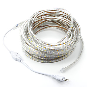 15M 900SMD LEDs 5050 SMD Warm wit / Wit / Rood Knipbaar / Waterbestendig 220 V