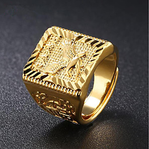 Per uomo Alla moda Anello con sigillo - Oro 18k Eagle Di tendenza Gioielli Oro Per Quotidiano Evento Regolabili