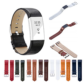 Horlogeband voor Fitbit Charge 2 Fitbit Sportband Echt leer Polsband